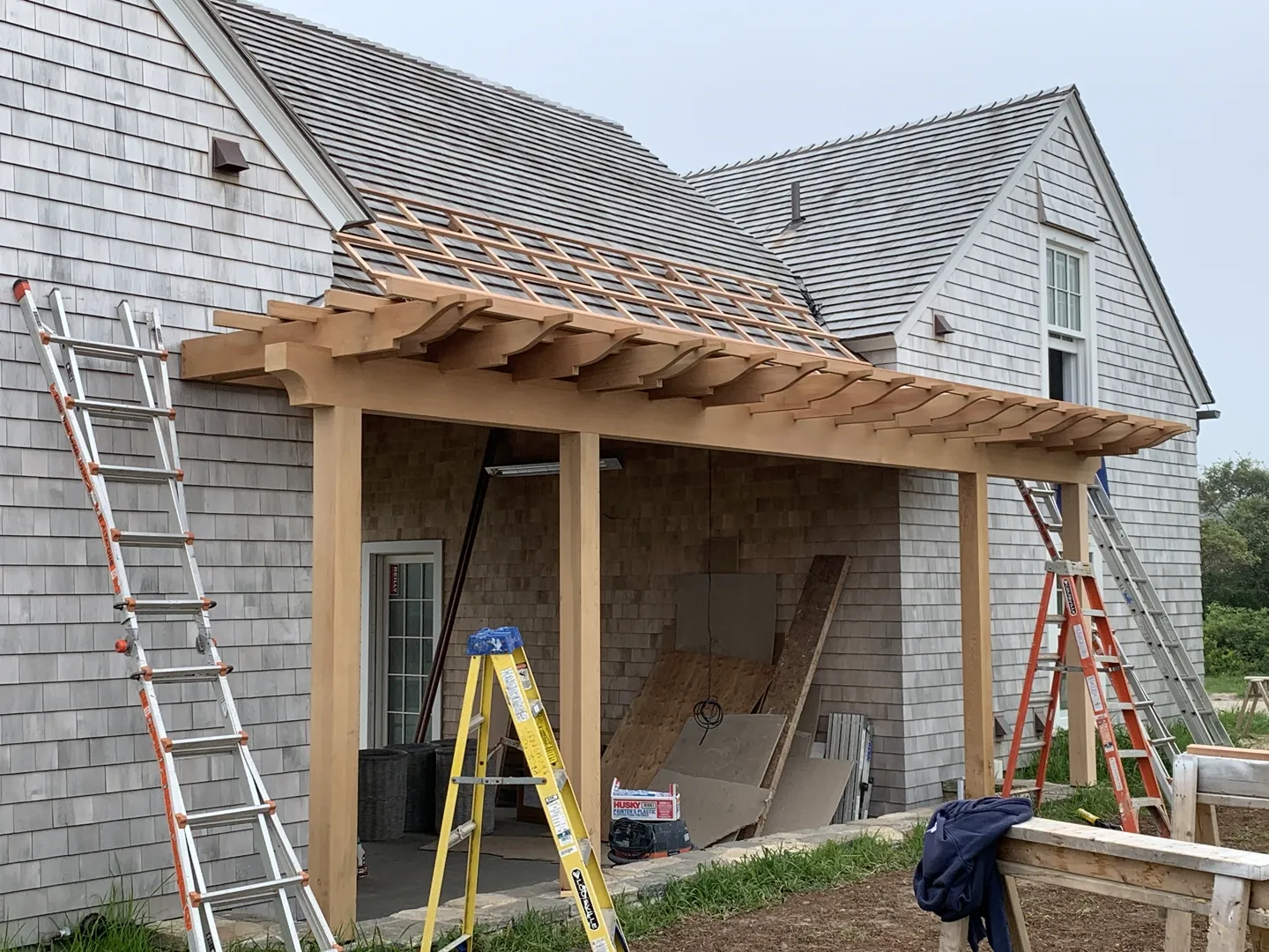 the early stages of a house being renovated