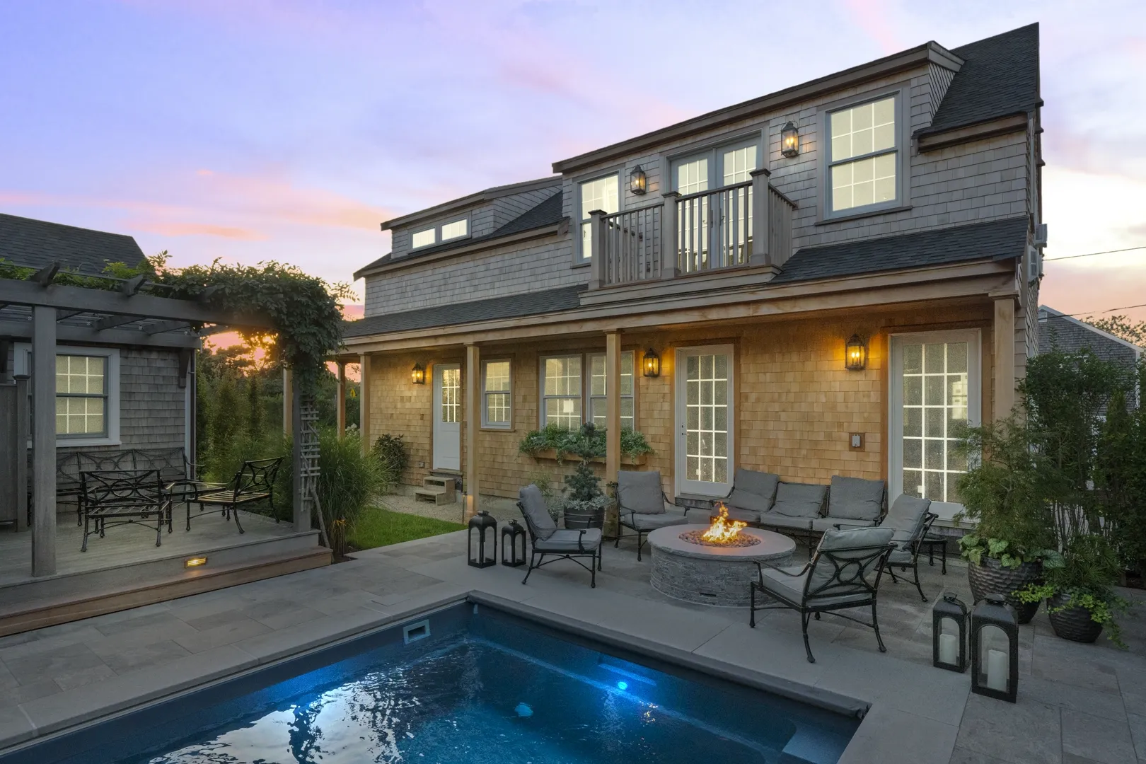 nantucket home with pool custom build